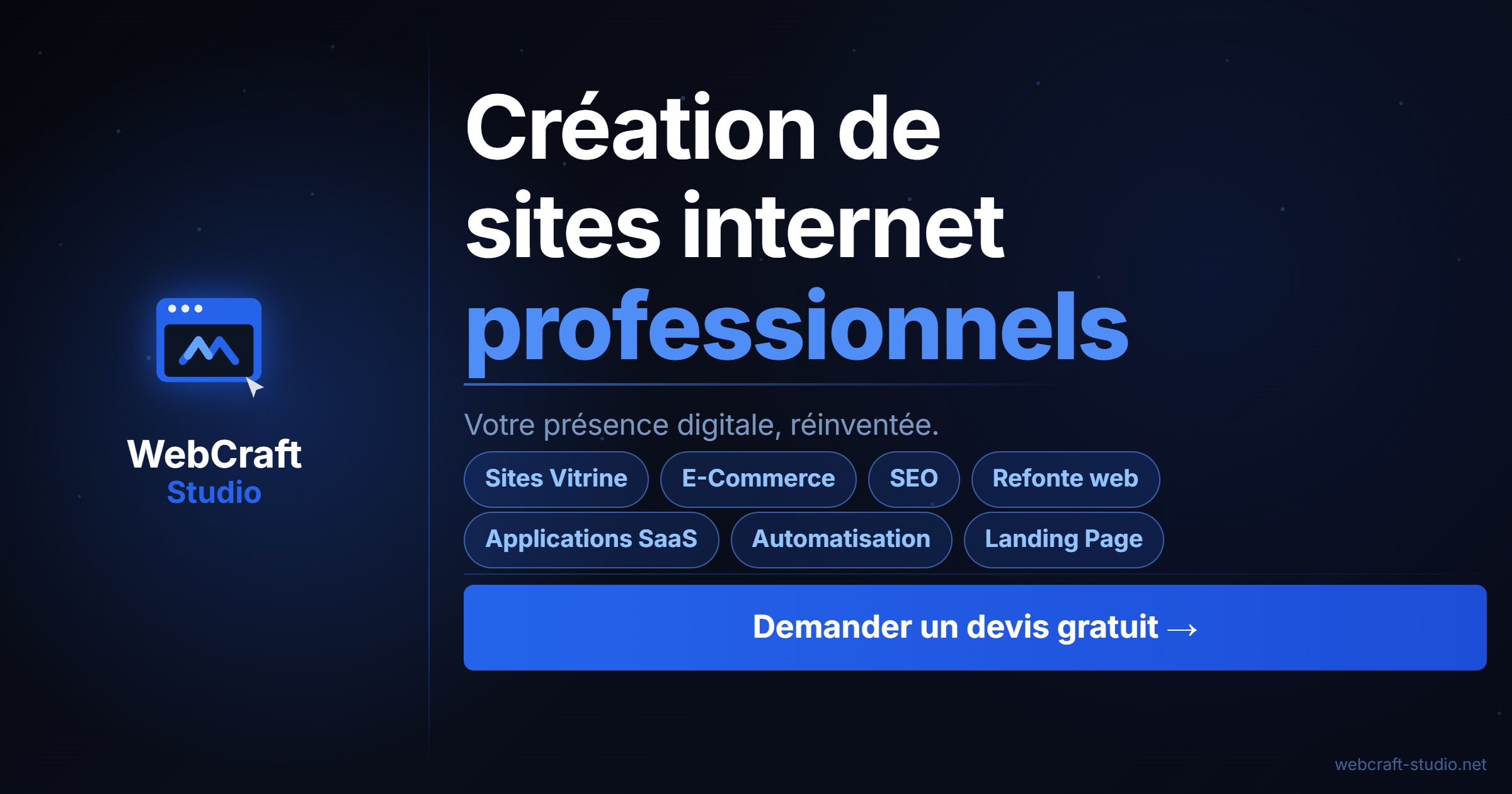 WebCraft Studio - Création de Sites Internet Professionnels